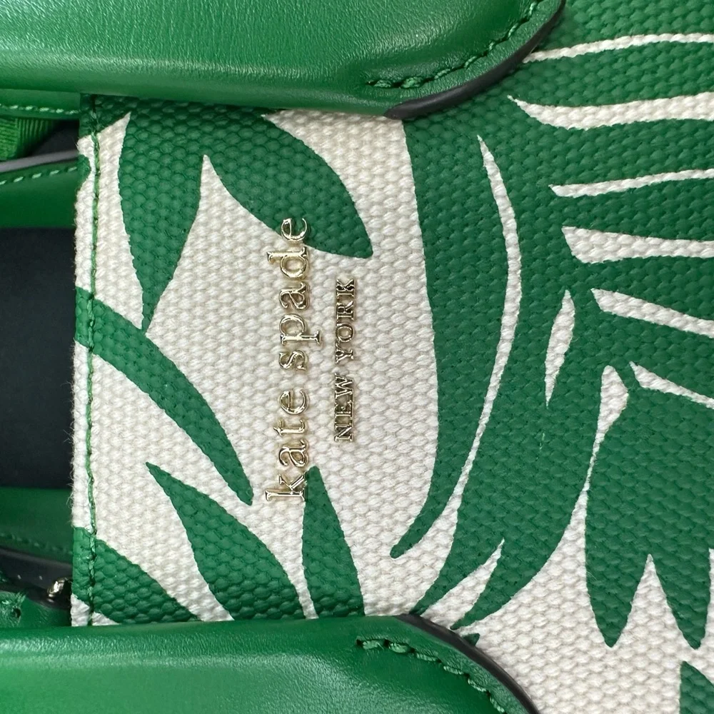 kate spade Green and Cream Mini Crossbody Tote - Picture 6 of 10